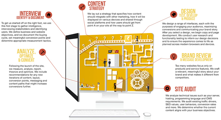 infografica dietro ai siti web professionali